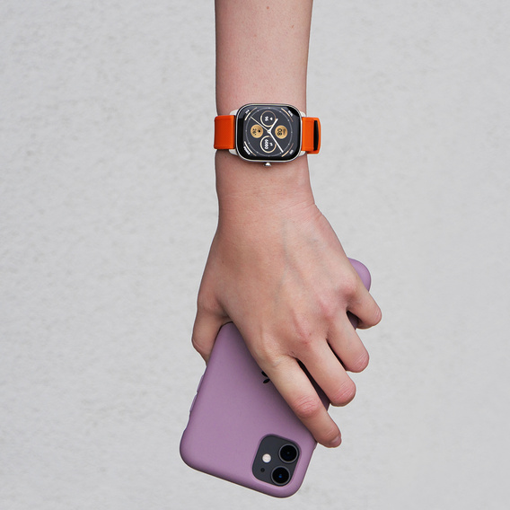 Pasek Silikonowy ERBORD Uniwersalny 20mm, Dual Color, pomarańczowy / czarny / czarna