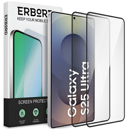 2x Tempered Glass ERBORD 3D for Samsung Galaxy S25 Ultra full display