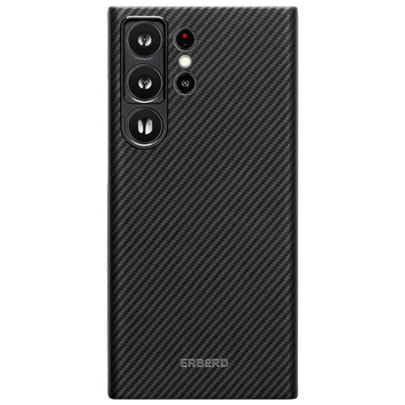 Case for Samsung Galaxy S25 Ultra, ERBORD Full Kevlar, for MagSafe, black