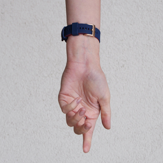 Pasek Silikonowy ERBORD Uniwersalny 20mm, Dual Color, niebieski / czerwony / różowo złota