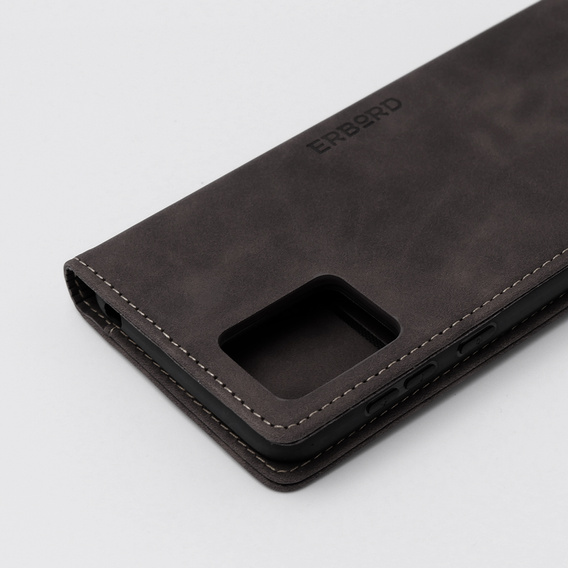 Case for Motorola Moto E13 4G, ERBORD Vintage, wallet with flap, black