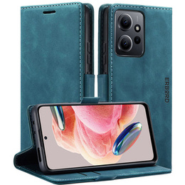 Case for Xiaomi Redmi Note 12 5G / Poco X5 5G, ERBORD Vintage, wallet with flap, blue