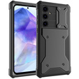 Case for Samsung Galaxy A55, ERBORD Rugged Case, black (Two frames)