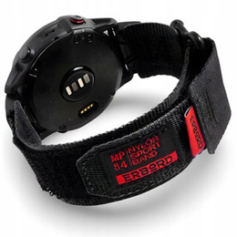Pasek Nylonowy ERBORD MP84 Quickfit do Garmin Fenix 5/6/6 PRO/7 Forerunner 965/955/945, Czarny, Rozmiar M/L