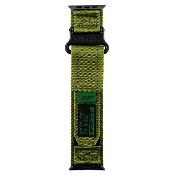 Pasek Nylonowy ERBORD MP84 do Apple Watch 1/2/3/4/5/6/7/8/9/10/11/SE Ultra 1/2/3 42/44/45/46/49mm, Zielony
