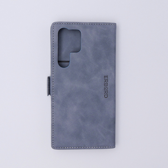 Case for Samsung Galaxy S23 Ultra, ERBORD Vintage, wallet with flap, green