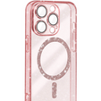 Case for iPhone 16 Pro Max, ERBORD Glitter MagSafe, pink + Screen Glass