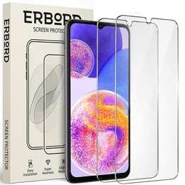 2x Szkło Hartowane do Samsung Galaxy A23 4G/5G, ERBORD 9H Hard Glass, szybka