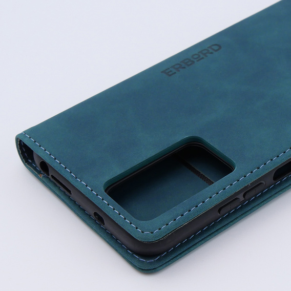 Case for Xiaomi Redmi Note 12S, ERBORD Vintage, wallet with flap, blue