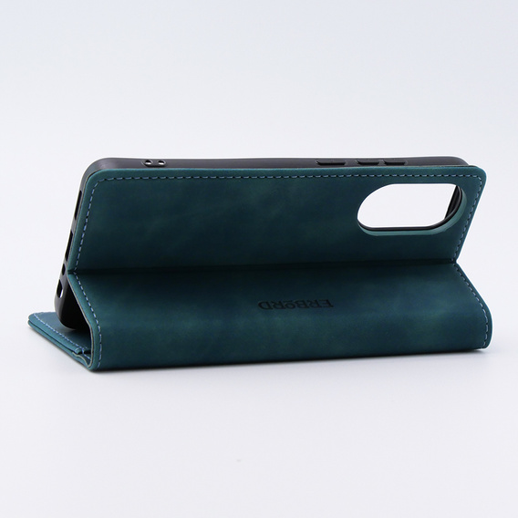 Etui do Oppo A78 4G, ERBORD Vintage portfel z klapką, niebieskie