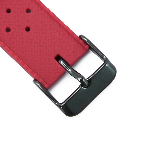 Pasek Silikonowy ERBORD Uniwersalny 22mm, Tropic, czerwony / czarna klamra