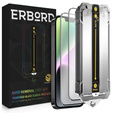 2x Tempered Glass for iPhone 16e / 14 / 13 / 13 Pro, ERBORD Easy App Full Screen Protector