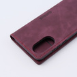 Case for Oppo A78 4G, ERBORD Vintage, wallet with flap, red