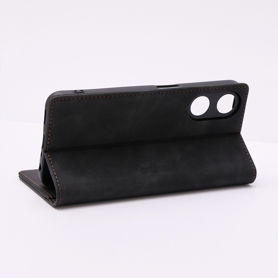 Case for Oppo A78 5G, ERBORD Vintage, wallet with flap, black