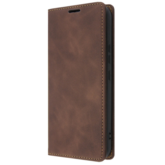 Etui do Samsung Galaxy A54, ERBORD Vintage portfel z klapką, kawowe