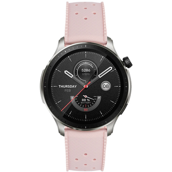 Pasek Silikonowy ERBORD Uniwersalny 22mm, Tropic, różowy / czarna klamra