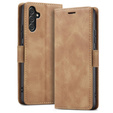 Case for Samsung Galaxy A14 4G/5G, ERBORD Vintage, wallet with flap, brown