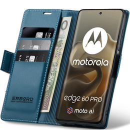 ERBORD Glossy Litchi wallet with flap for Motorola Edge 60 Pro