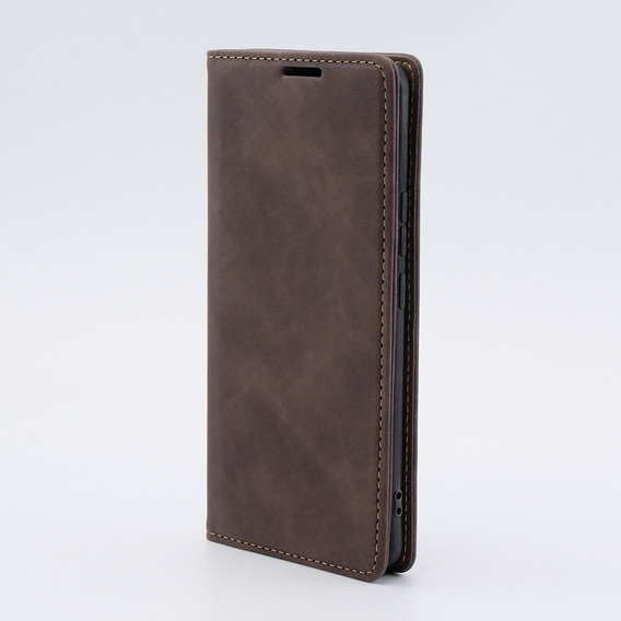 Etui do Xiaomi 13 lite, ERBORD Vintage portfel z klapką, kawowe