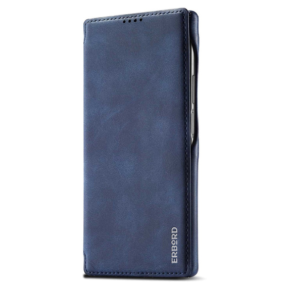 Etui z klapką do Samsung Galaxy S23 Ultra, ERBORD Retro, niebieskie