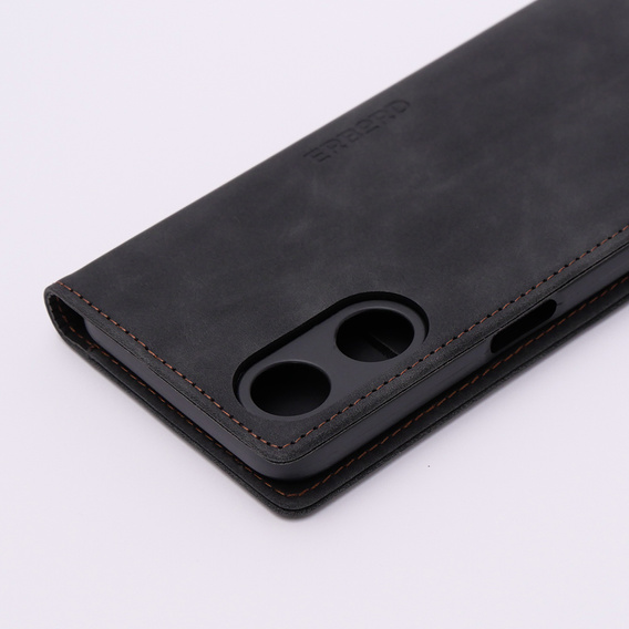 Case for Oppo A78 5G, ERBORD Vintage, wallet with flap, black