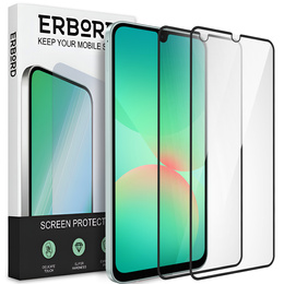 2x Szkło Hartowane do Samsung Galaxy A26 5G, ERBORD 3D pełne, szybka na cały ekran