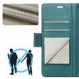 Case for Xiaomi 14T Pro, ERBORD Glossy Litchi, wallet with flap, green