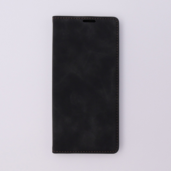 Etui do Motorola Edge 40, ERBORD Vintage portfel z klapką, czarne