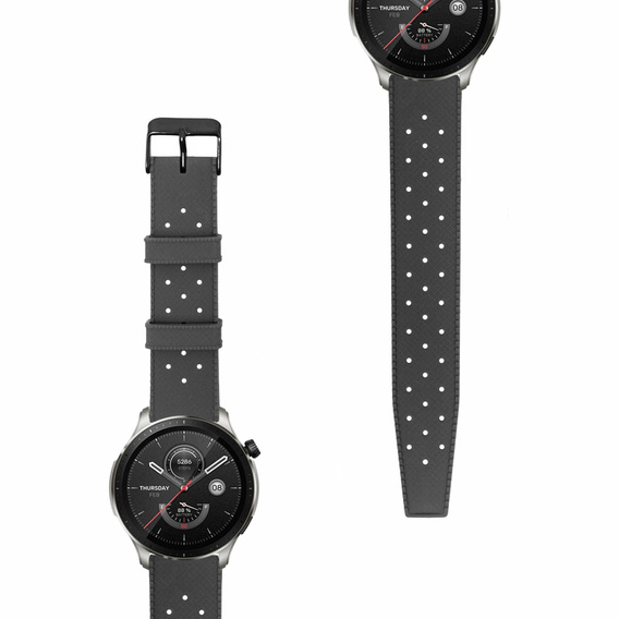 Pasek Silikonowy ERBORD Uniwersalny 22mm, Tropic, czarny / czarna klamra