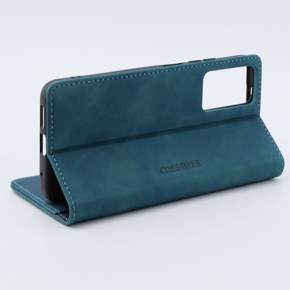 Case for Xiaomi Redmi Note 12S, ERBORD Vintage, wallet with flap, blue