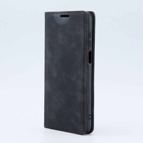 Etui do Motorola Moto G53, ERBORD Vintage portfel z klapką, czarne