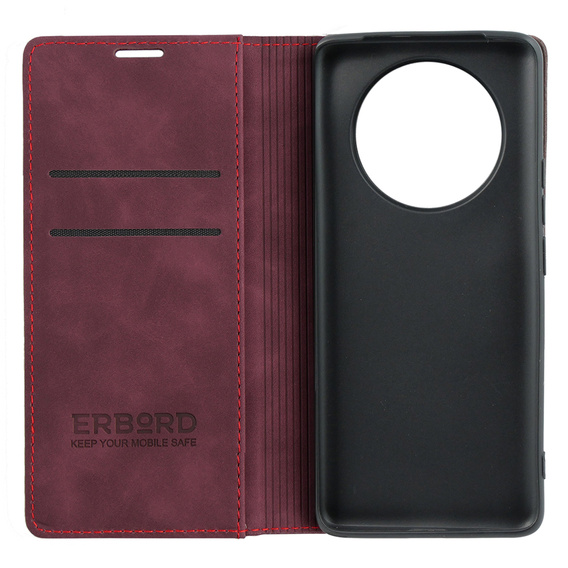 Etui do Realme 11 Pro 5G / Pro+ 5G, ERBORD Vintage portfel z klapką, czerwone