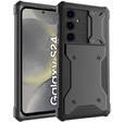 Case for Samsung Galaxy S24, ERBORD Rugged Case, black
