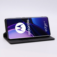 Case for Motorola Edge 40, ERBORD Vintage, wallet with flap, black