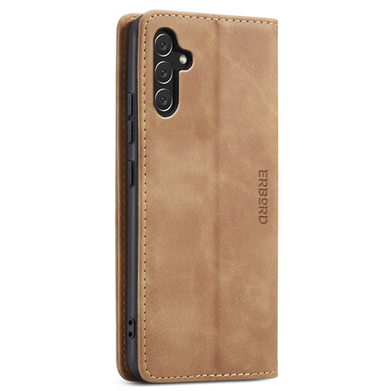 Etui do Samsung Galaxy A54, ERBORD Vintage portfel z klapką, brązowe