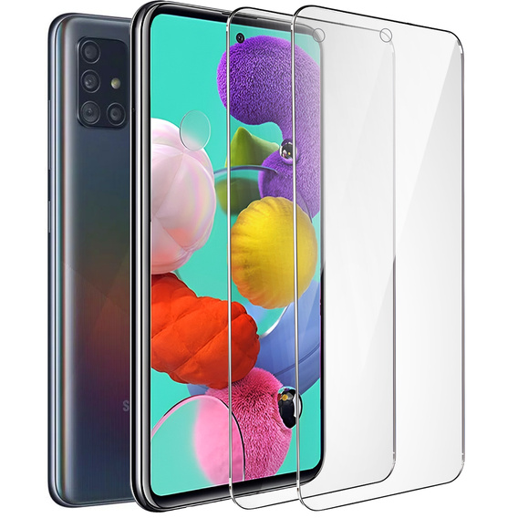 2x Szkło Hartowane do Samsung Galaxy A51, ERBORD 9H Hard Glass, szybka