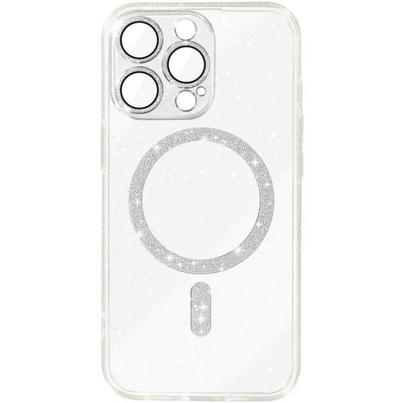 Case for iPhone 16 Pro, ERBORD Glitter MagSafe, transparent + Screen Glass