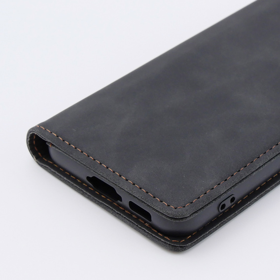Case for Samsung Galaxy S23, ERBORD Vintage, wallet with flap, black