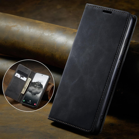 Etui do Samsung Galaxy A16 / A16 5G, ERBORD Vintage, portfel z klapką, czarne