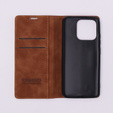 Case for Xiaomi Redmi 12C, ERBORD Vintage, wallet with flap, brown