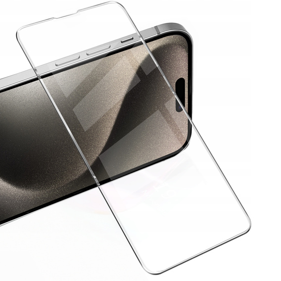 2x Szkło Hartowane do iPhone 15 Pro, ERBORD 9H Hard Glass, szybka