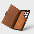 Leather case for Samsung Galaxy S24 Ultra, ERBORD LeatherWallet, brown