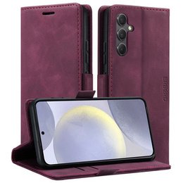 Etui do Samsung Galaxy S24, ERBORD Vintage portfel z klapką, czerwone