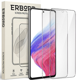 2x Tempered Glass for Samsung Galaxy A53 5G, ERBORD 9H Hard Glass for phone screen