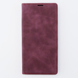 Case for iPhone 15 Pro, ERBORD Vintage, wallet with flap, red
