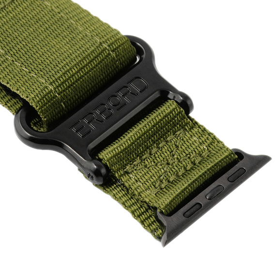 Pasek Nylonowy ERBORD MP84 do Apple Watch 1/2/3/4/5/6/7/8/9/10/11/SE Ultra 1/2/3 42/44/45/46/49mm, Zielony