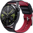 ERBORD Universal Silicone Strap 22mm, Dual Color, orange / black / black buckle