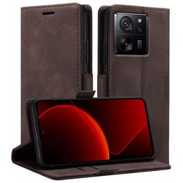 Case for Xiaomi 13T / 13T Pro, ERBORD Vintage, wallet with flap, coffee