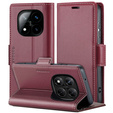 Case for Xiaomi Redmi Note 14 Pro+ 5G / Xiaomi Poco X7 5G / Xiaomi Redmi Note 14 Pro 5G, ERBORD Glossy Litchi, wallet with flap, red