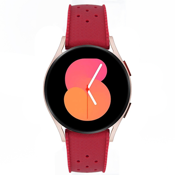 Pasek Silikonowy ERBORD Uniwersalny 20mm, Tropic, czerwony / czarna klamra